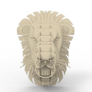 פאזל תלת מימד של ראש אריה - בחיתוך לייזר