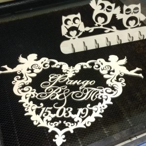 אהבה מלאך קופידון עיצוב חתונה - בחיתוך לייזר