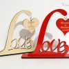 תבנית מעמד לב אהבה - בחיתוך לייזר