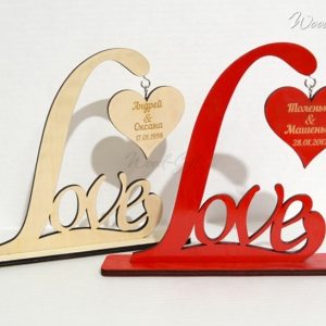 תבנית מעמד לב אהבה - בחיתוך לייזר