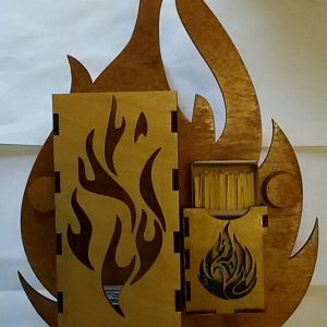 מחזיק גפרורים - בחיתוך לייזר