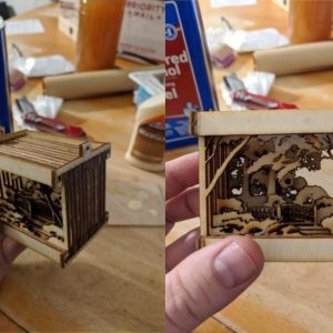 נוף ממוזער - בחיתוך לייזר