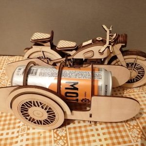 מחזיק לפחיות בירה לאופנוע - בחיתוך לייזר