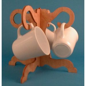 של תבנית מתלה ספל - בחיתוך לייזר