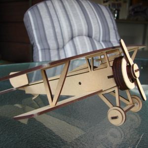 פאזל תלת מימדי של ניופורט 17 Fighter Biplane - בחיתוך לייזר