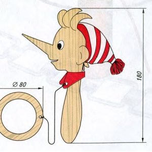 משחק טבעת פינוקיו לילדים - בחיתוך לייזר