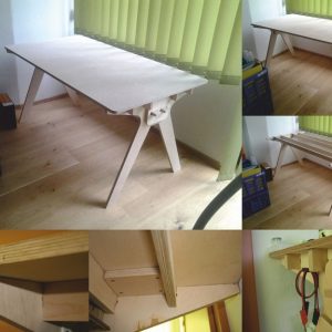 שולחן מחשב לבוד - בחיתוך לייזר