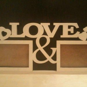 מסגרות אהבה דקורטיביות לבוד - בחיתוך לייזר