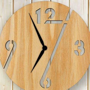 שעון קיר לבוד - בחיתוך לייזר