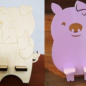 Podstavka Svin Pod Telefon - בחיתוך לייזר