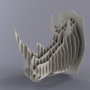 ראש קרנף - בחיתוך לייזר