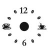 תבנית שעון קיר פשוטה לקפה - בחיתוך לייזר