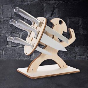 Spartan Knife Block Diy CNC Plans - בחיתוך לייזר