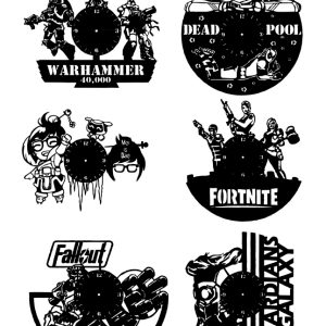 שעוני קיר של גיבורי על - בחיתוך לייזר