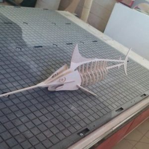 3D של דג חרב - בחיתוך לייזר