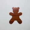 גזרת מלאכת עץ לא גמורה בצורת דובון - בחיתוך לייזר