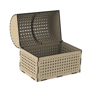 תיבת תכשיטים תיבת אוצר - בחיתוך לייזר