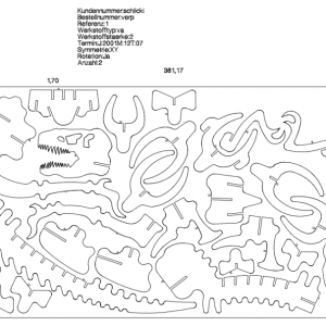 טירנוזאור - בחיתוך לייזר