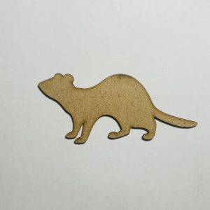 מגזרת עץ בצורת חמוס לא גמורה - בחיתוך לייזר