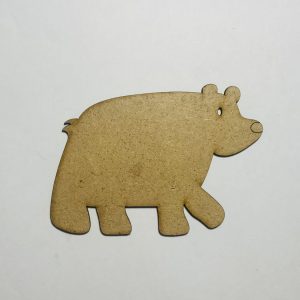 מגזרת דוב מעץ לא גמור - בחיתוך לייזר