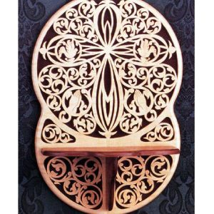 צלב ויקטוריאני עם דפוס מסור גלילה מדף - בחיתוך לייזר