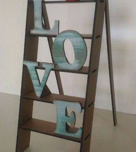 סולם עיצוב חתונה Ladder Of Love - בחיתוך לייזר