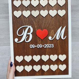 מסגרת לב חתונה - בחיתוך לייזר