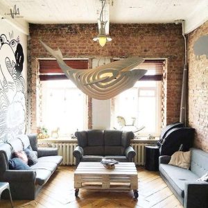 מנורת לוויתן CNC Lasercut 3D פאזל - בחיתוך לייזר