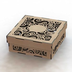 תבנית תיבת עץ - בחיתוך לייזר