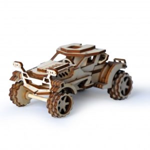 תבנית צעצוע לרכב מעץ - בחיתוך לייזר