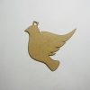 קישוט חג המולד תלוי יונה בצורת יונה מעץ - בחיתוך לייזר