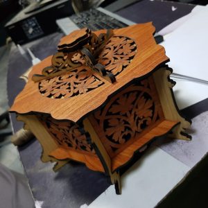 תיבת משושה מעץ CNC נתב לייזר תבנית PDF קובץ - בחיתוך לייזר