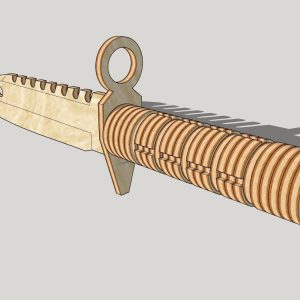 תבנית סכין עץ - בחיתוך לייזר