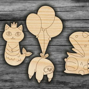 סמלים של מגנטים מעץ - בחיתוך לייזר