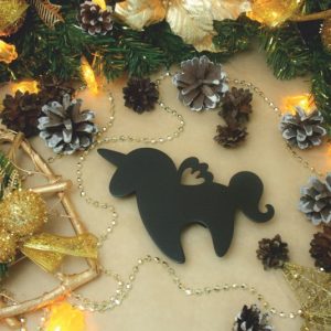 קישוטי חד קרן מעץ דקור חדי קרן מקסים - בחיתוך לייזר